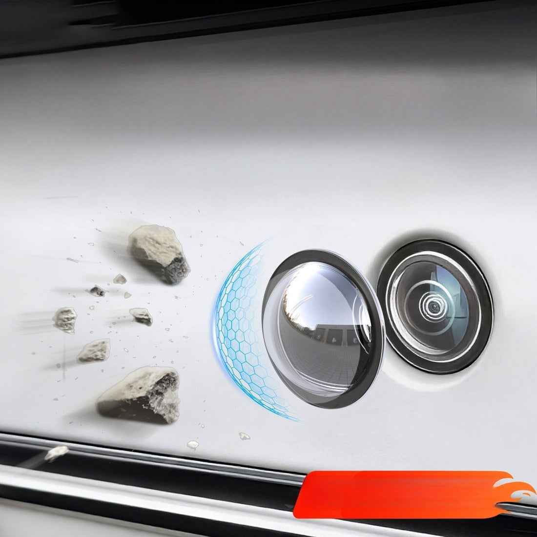 CamShield 360™ — Protector de Cámara de Reversa y 360° (1 par)