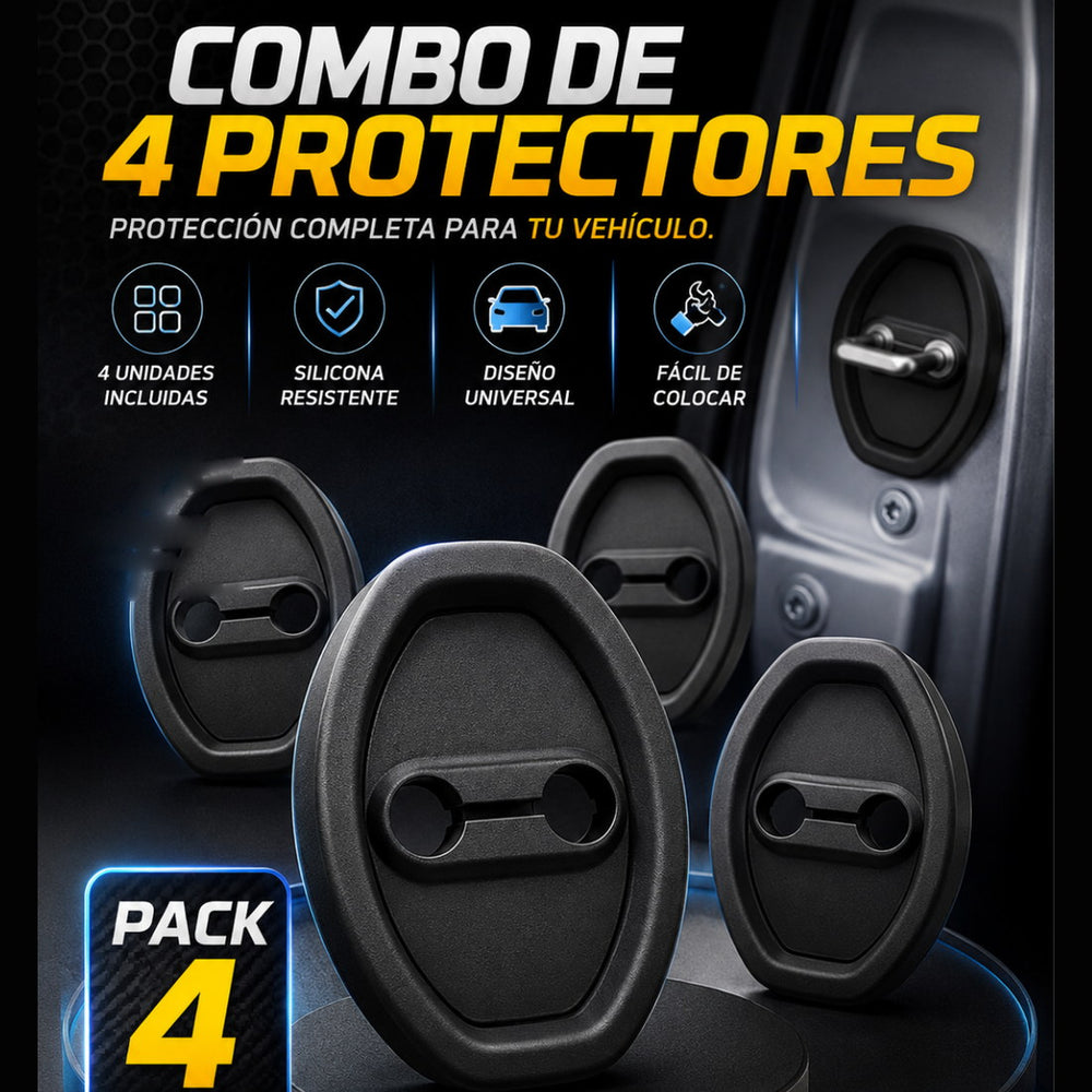 LockGuard™ — Combo de 4 Protectores de Cerradura para Puertas de Auto