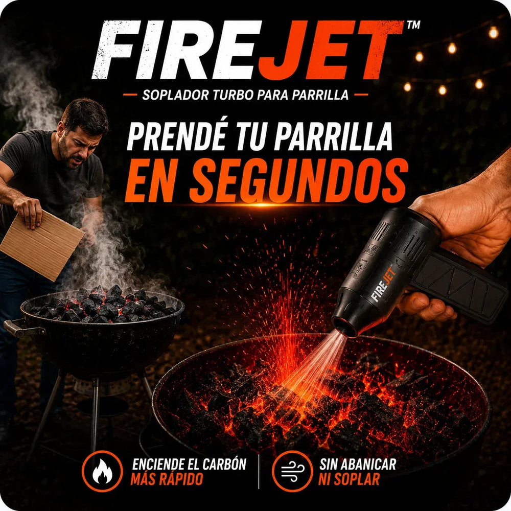 FireJet™ — Soplador Turbo para Parrilla, Recargable