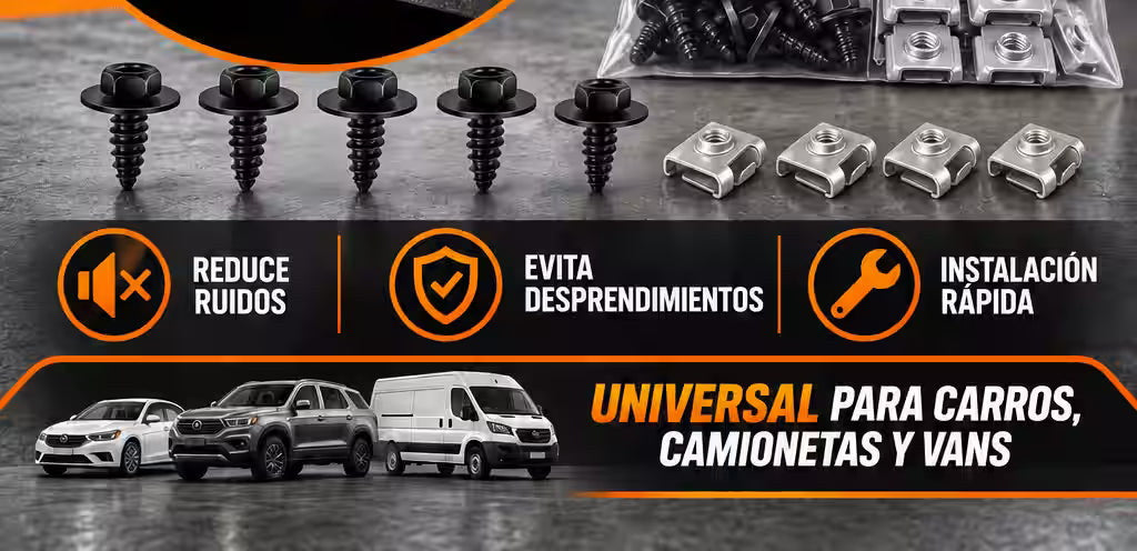 MetalFix™ — Kit 40 Piezas para Fijar Bumpers y Plásticos Flojos