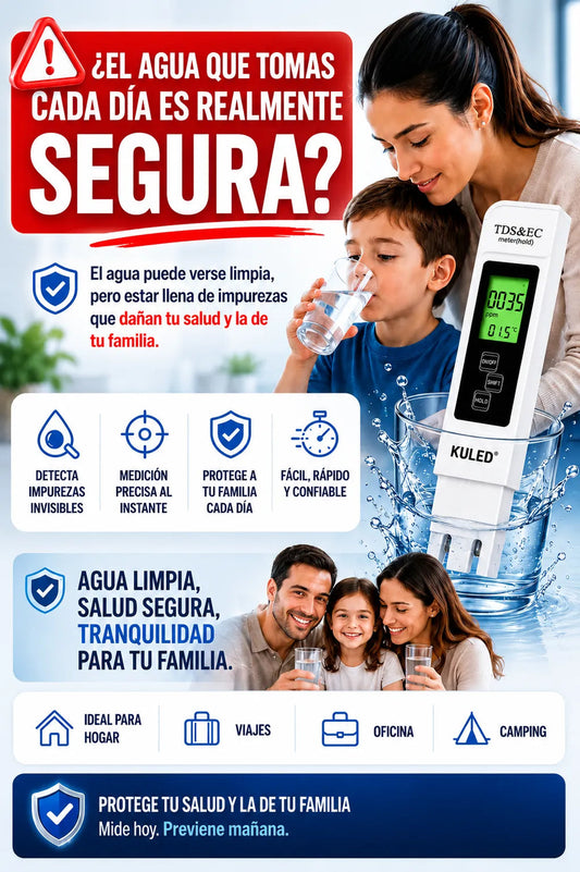 Medidor Digital TDS de Agua 💧 — Prueba la Pureza al Instante