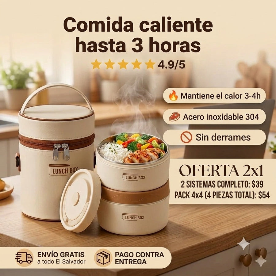 Lonchera LunchBox Pro — Comida Caliente y Sin Derrames hasta 3 Horas