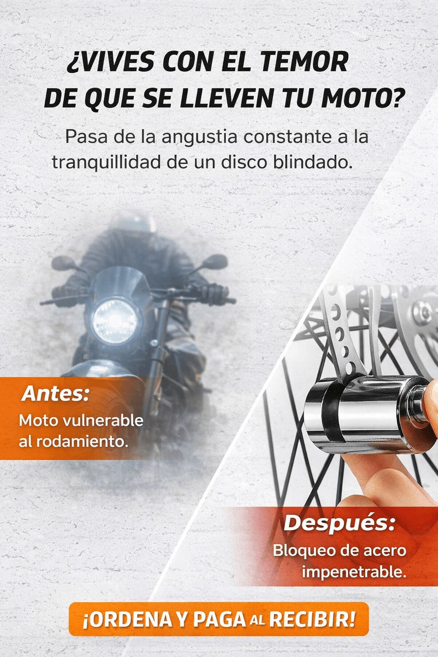 Candado de Disco para Moto — Antirrobo de Acero Blindado 🔒