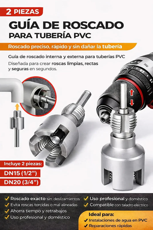 Roscador para Tubería PVC/PPR 🔧 Set x2 Piezas · Oferta 2x1