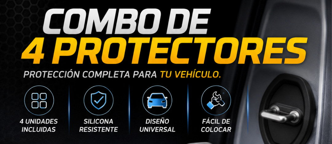 LockGuard™ — Combo de 4 Protectores de Cerradura para Puertas de Auto