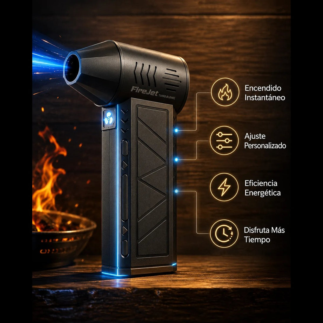 FireJet™ — Soplador Turbo para Parrilla, Recargable
