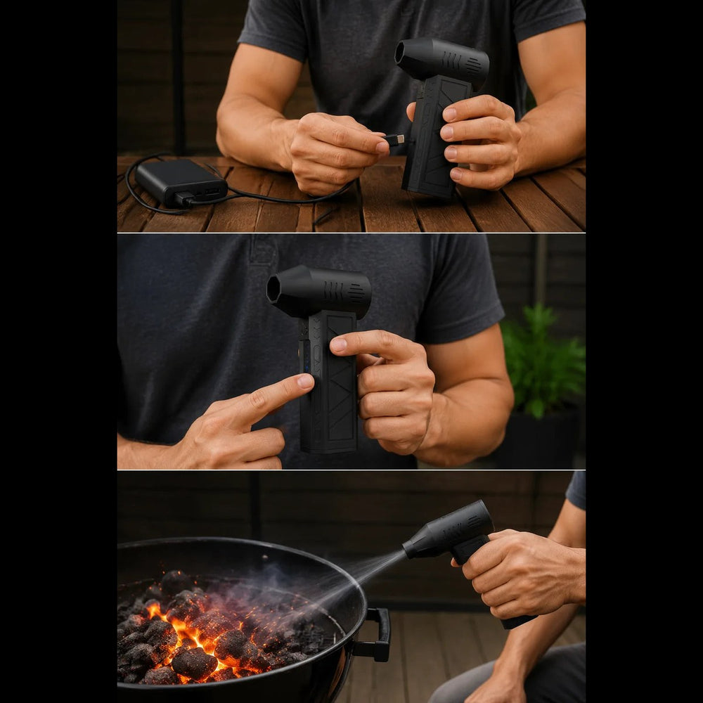 FireJet™ — Soplador Turbo para Parrilla, Recargable