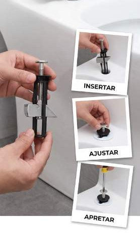 FirmeFix™ — Kit 4 Pernos de Acero Inoxidable para Tapa de Inodoro